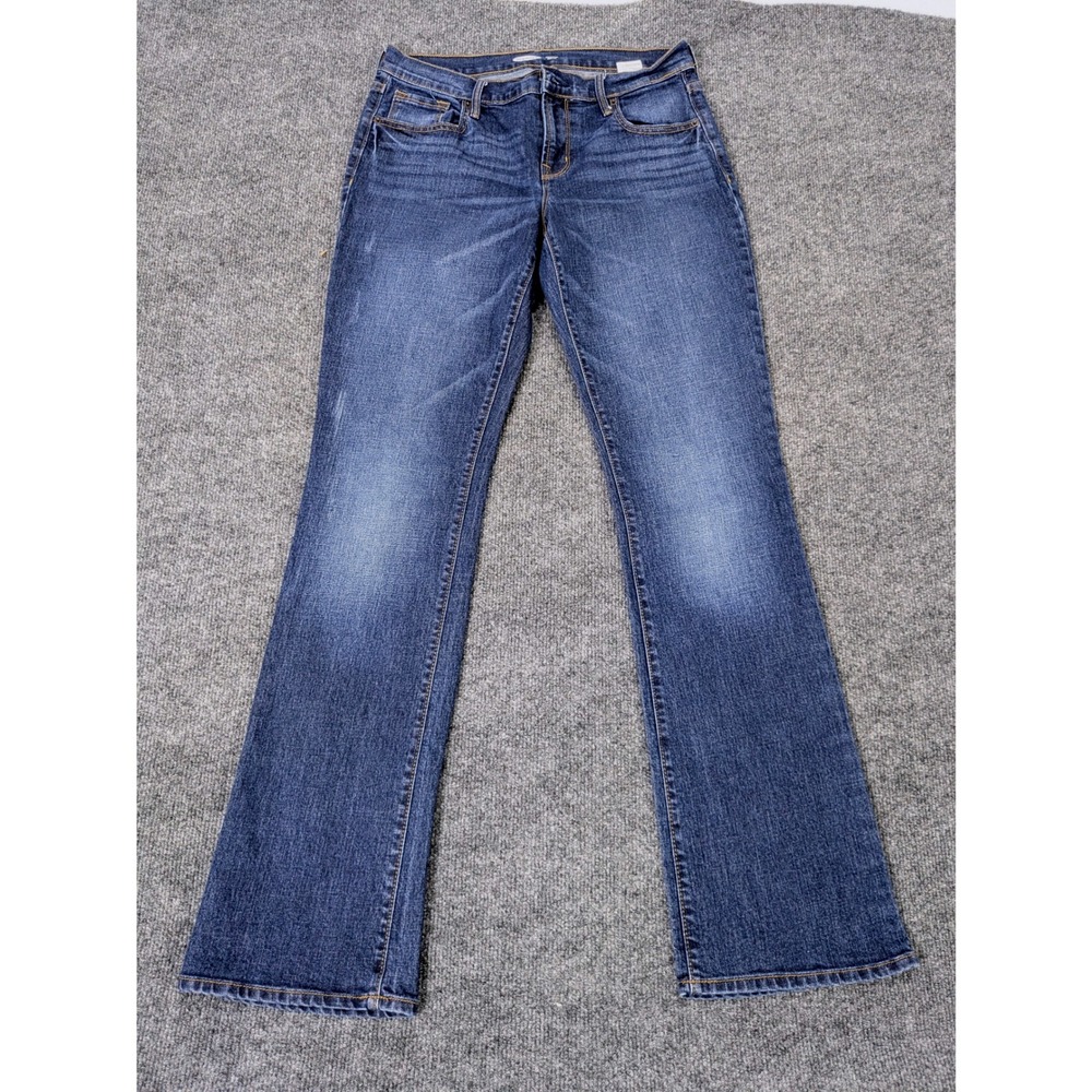 Old Navy Original Boot-Cut Blue Jeans Size 6 Mid Rise Stretch Denim Womens